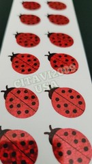 HAMBLY STUDIOS STICKERS PRISMATIC GLITTER BUGS – BEETLE RED LADYBUG VINTAGE RARE