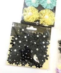 Fabric Flowers Bows Embellishment Sticker LOT Jolees Offray Petaloo
