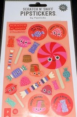 SCRATCH N’ SNIFF CANDY STICKERS✨🍬🍭🍫✨5 3/4” X 3 3/4”✨STRAWBERRY✨GUMMYS😋💫