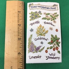 Time & Nature Heal Natural Medicine Herbal Lavender SCRAPBOOK Stickers