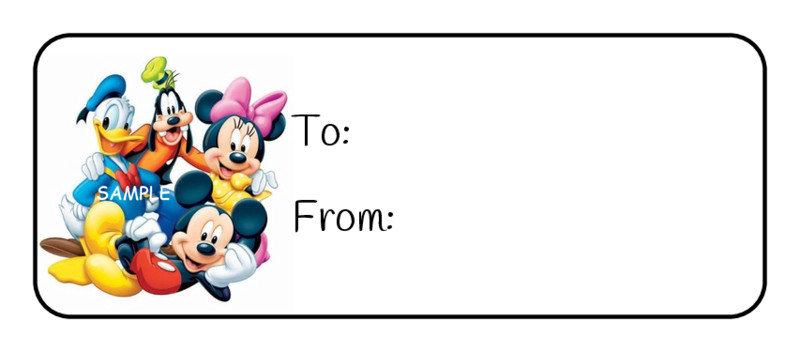 TO FROM GIFT TAGS MOUSE STICKERS ENVELOPE SEALS LABELS FAVORS 2.625″ x 1″