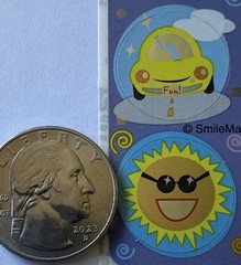 SUMMERTIME Foil Stickers(6pc) Smile Makers…Sunglasses…Sun…Heat…Drink…Card Making