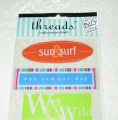 Beach Summer Threads Jumbo Woven Labels Me & My BIG Ideas Embellishments
