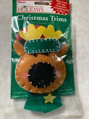 DARICE 3D FELT CHRISTMAS TRIM ORNAMENT FELT CHRISTMAS REINDEER ORNAMENT DEER