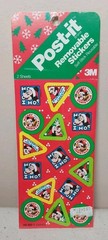 VINTAGE 1991 Lot of 4 Christmas Looney Toons, Disney Post it Removable Stickers