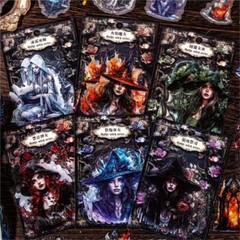 Gothic Magic Witch PET Stickers Junk Journals Album Card Scrapbooking DIY Crafts