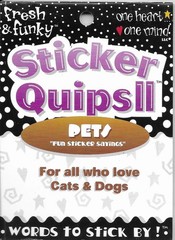 Pets Family Pet Cat Kitten Kitty Dog Puppy Woof Meow Titles Sticker Quips Book