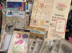 Lot Papercrafting Junk Journal Stamps Paper Stickers Diecuts CTMH Recollections