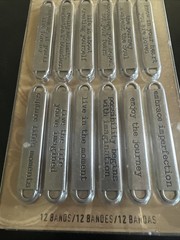 NEW Tim Holtz IDEA-OLOGY Word Bands set 12 TH93000 Silver Metal Journey Moment