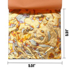 Variegated Gold Leaf Sheets – KINNO Multiple Types of Metal Leaf Papers with …