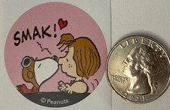 VALENTINE SNOOPY Stickers (3pc)Peanut•Woodstock•Charlie Brown•Cartoon•Cards•