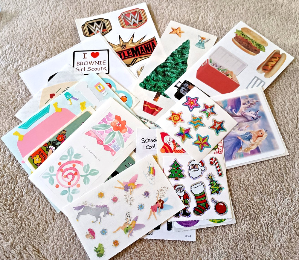 Lot of 18 assorted sticker modules vintage & modern