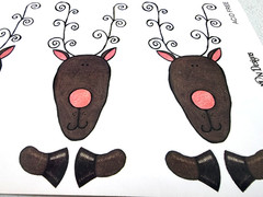 Vintage NRN Designs Christmas Reindeer Stickers 2000 Rare Holiday 12″ NOS