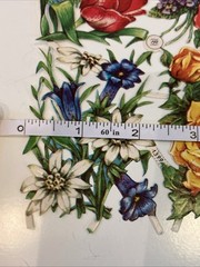 Vintage PZB Die Cuts, Die Cut, Flowers, Floral, Made In Germany, Ephemera, Paper