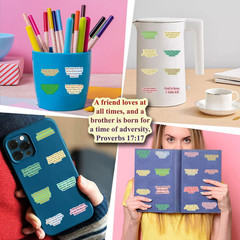 120Pcs Bible Verse Stickers, Inspirational Christian Vintage Journal Stickers