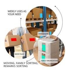 3″ x 5″ Rectangle Adhesive Color Code Stickers,250 per Dispenser Box Roll Squ