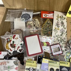 Huge Scrapbooking Lot Mostly Christmas Paper Stickers Transfers Borders Tags +++