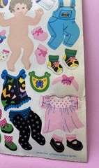 Vintage Sandylion Maxi Activity Sticker Sheet Dress a Baby – READ!