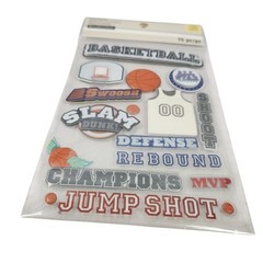 Recollections Basketball-Themed Stickers Set 15 Pieces 211805 NIP