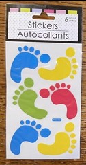 Special Moments Colorful Footprints Feet W/ Toes Card Making Scrapbook Stickers