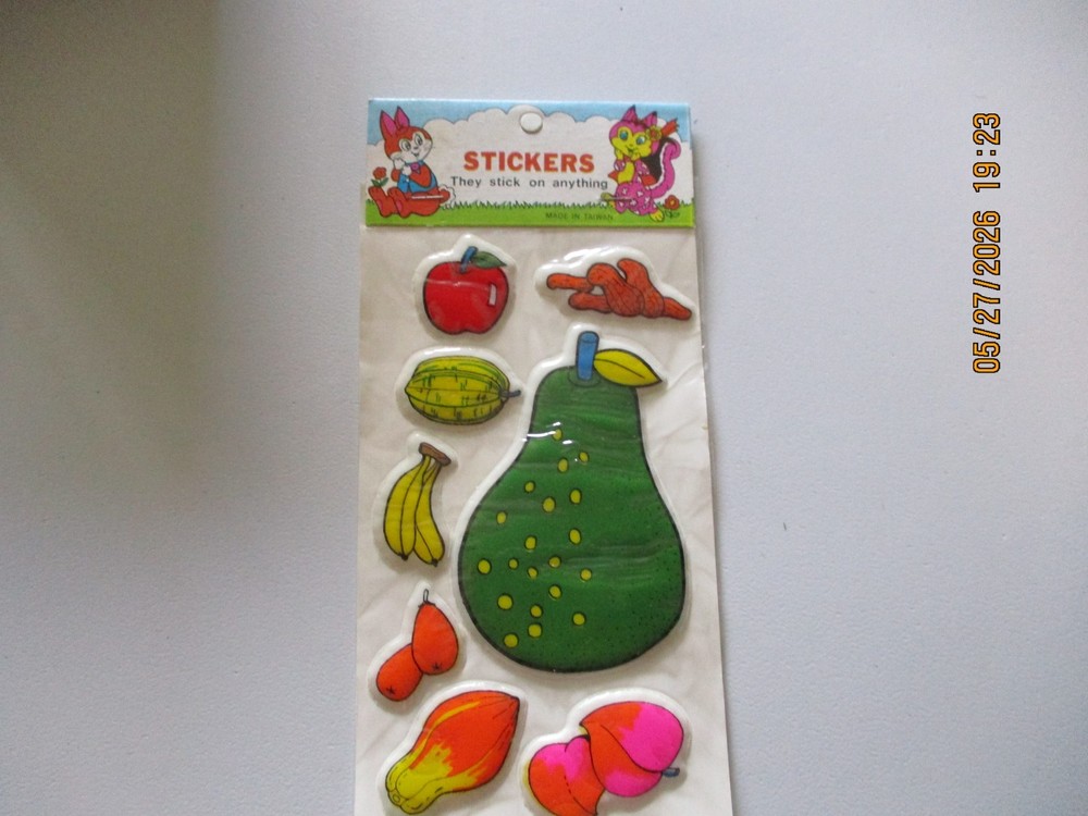 LARGE PEAR AND FRUIT STICKERS