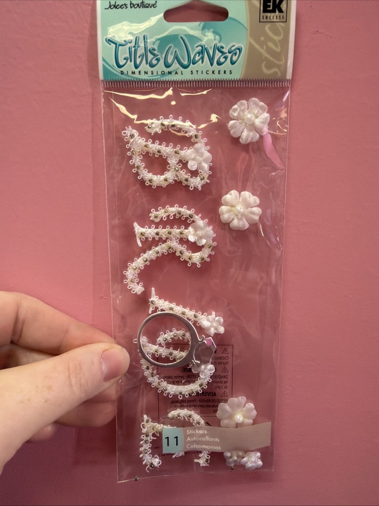 Vintage- Y2K Jolee’s Boutique Title Wave Bride Stickers NEW