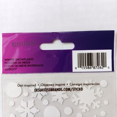 EK Success Sticko Blue/White Winter Snowflakes Glitter Stickers – 79 PC