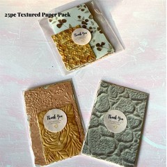 Textured Paper Pack ✿ 25pc Scrapbook Junk Journal Collage Paper Sampler