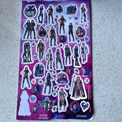 Disney Descendants 3 Sticker Book Kids 4 Sheets Of Puffy Glitter Foil & Glossy