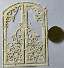 INTRICATE WINDOW/DOORWAY Die-Cuts(3pc)Antique•Key•Front door•House •Stain Glass•