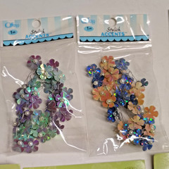 K & Company Rhinestone Daisy Wired Flowers Butterflies Glitter Hearts Scrapbook