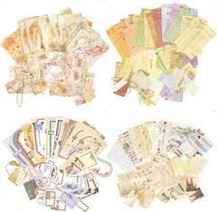 400 Pcs Vintage DIY Junk Journal Scrapbooking Paper Decorative Art Supplies