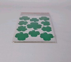 Vintage Paper Art Shamrock Stickers 22 Shiny Foil Sticker St. Patrick’s Day