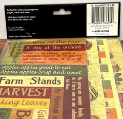Fall Harvest Embellishment Value Pack Stickers Tags Ribbons buttons Scrapbooking