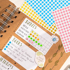 1/4 Inch round Color-Code Dot Stickers,6800 Pcs 0.25 X 0.25 Inch 16 Colors