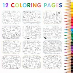 Animal Sticker Book Activity for Kids, Toddler Airplane Travel Essentials, 50…