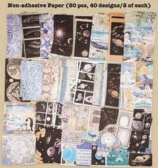 Knaid 200 Piece Vintage Ephemera Bundle – Paper & Sticker Kit 200, Multicolor