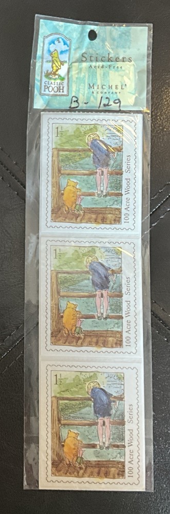 6 Sheets Vintage Disney CLASSIC WINNIE POOH CHRISTOPHER ROBIN Scrapbook Stickers