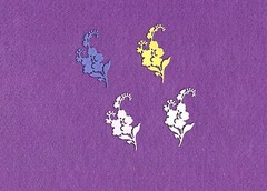FLOWER FORGET-ME-NOT die cuts scrapbook cards