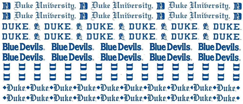 Duke University Blue Devils NCAA Border Scrapbook Stickers 12″