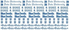 Duke University Blue Devils NCAA Border Scrapbook Stickers 12″