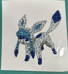 New!! GLACEON Pokemon Diamond Art STICKER Scrapbooking EEVOLUTION Nintendo Decor