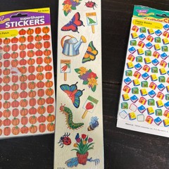 90s Lot Trend Super Shape Sticker Packs Pumpkin Happy Books Instructional Fair