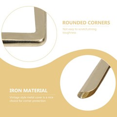 50Pcs Vintage Golden Iron Metal Corner Protectors Durable Book Covers