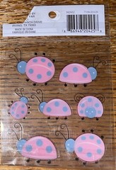 RECOLLECTIONS Red Ladybugs Repeats Lady Bugs Polka Dots 3D Scrapbook STICKERS