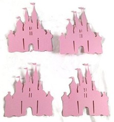 Castle Cinderella Disneyland Vacation Die Cuts – 4Pc Bright Pink