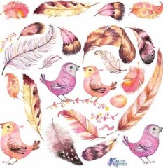 Violette Stickers Birds & Feathers Stickers Crafts Planner Supply Scrapbook