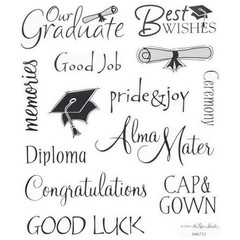 THE PAPER STUDIO Stickabilities CONGRATULATIONS GRADUATE Stickers – 26 pcs