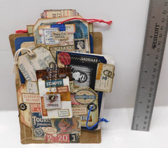 Junk Journal Add-Ons Handmade Tags Card Envelope File Clipboard Ephemera Set 8