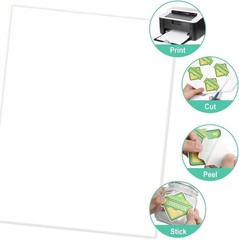 Versatile 8.5×11 Full Sheet Matte Sticker Paper – 100 Labels for Crafting